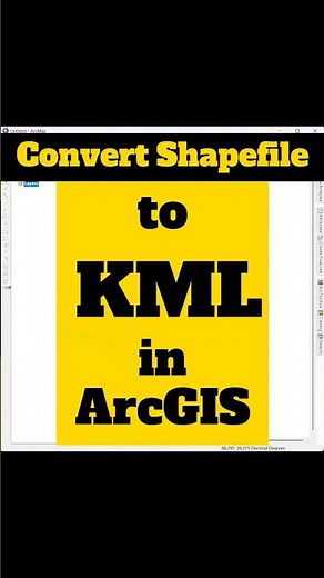 How to Convert Any Shape file to KML in ArcGIS #arcgis #googleearth #kml #shorts