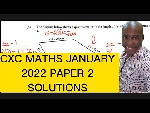 CXC|CSEC| January 2022 Maths Paper 2 Solutions #dellymathsconcepts #cxcmaths