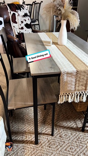 Compact 4-Seat Dining Set with Bench