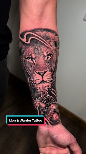 Lion & Warrior Tattoo Design Ideas