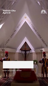 11M views · 78K reactions | The body of Pope Francis is being displayed in the chapel of the Domus Santa Marta hotel in Vatican City nbcnews.app.link/KO1wNMrVLSb | NBC News | Facebook