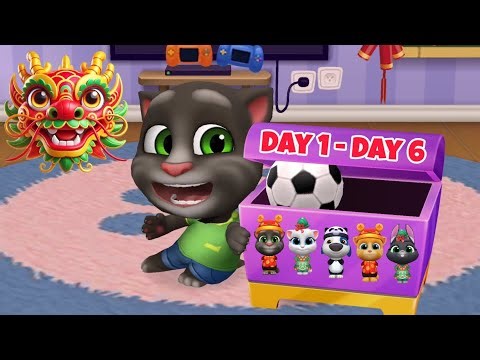 My Talking Tom Friends Lunar New Year Day 1 to Day 6 Complete Gameplay (Android, iOS)