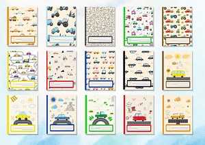 Cars Notebook Cover, Composition Notebook Cover, Notes Cover, Kids Notebook Cover, Digital Notebook Cover, Fun Cars Notebook Cover - Etsy