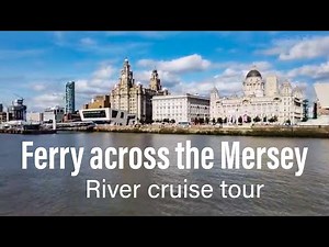 Liverpool Ferry across the Mersey tour river cruise Pier head city skyline England UK