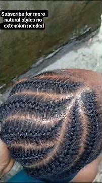 Natural Cornrows Only 🔥 No Extensions Needed! | Easy & Protective Black Hair/ DIY/ 😍 #shorts