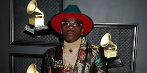 DaBaby Rocks a Flashy Printed Suit For Grammys 2021