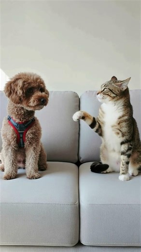 When Cat and Dog Start Arguing 😂