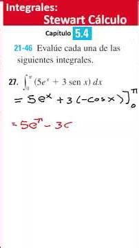 27) Integrales Definidas Cálculo Stewart Capítulo 5.4 Ejercicio 27