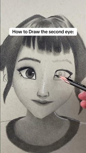 Easy Way to Draw the Second Eye Step by Step | Pencil Drawing Tutorial