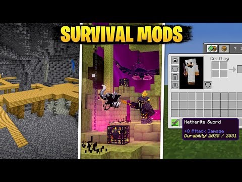 🔥 Top 5 Best Survival Mods for MCPE ⚡ | Must Try Once!