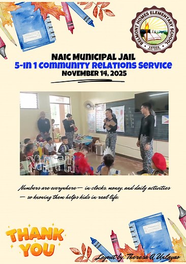 18 reactions | Naic Municipal Jail 5-in1 Community Relations Service held at Belmont Homes Elementary School on November 14, 2025. | DepEd Tayo Belmont Homes ES - Cavite Province | Facebook