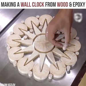 105K views · 619 reactions | Making a wall clock from wood & epoxy by Maxim Kozlov (youtube.com/channel/UC02-8twxpXD2KPVSR5lmEFQ) | Bored Panda Art | Facebook