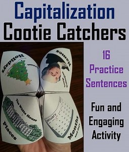 Capitalization Activity 3rd 4th 5th 6th Grade