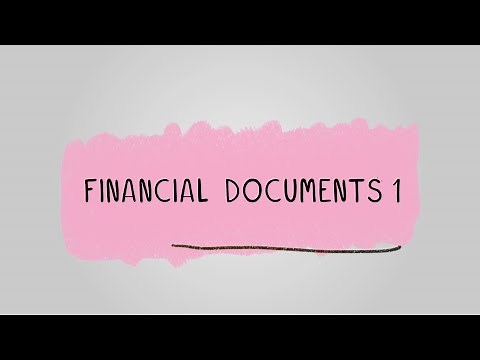 Financial Documents 1 - BTEC Tech Award in Enterprise