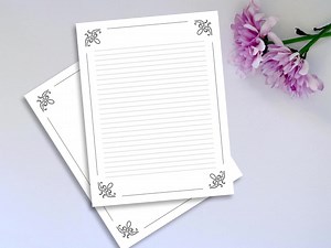 Minimalist Printable Stationery, Simple Writing Paper, Journal Page, Lined/unlined Notepaper, US Letter/a4, Instant PDF Download - Etsy