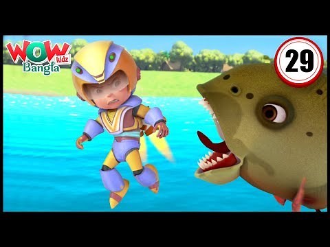 Vir: The Robot Boy | Bengali stories for kids | Vir Vs Robotic Piranha | Wow Kidz Bangla