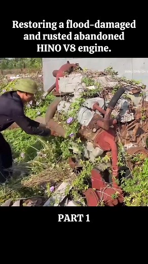 Restoring Abandoned HINO V8 Engine: Flood & Rust Damage (Part 1)
