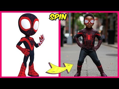 Marvel's Spidey Characters In Real Life + Body Parts Quiz Challenge! | Ghost Spider, Spin, Ms Marvel