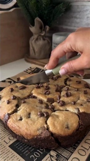 Brookies Recipe 🍫 | Fudgy Brownie + Chewy Cookie Bars (Easy & Viral Dessert) #recipe #brownie