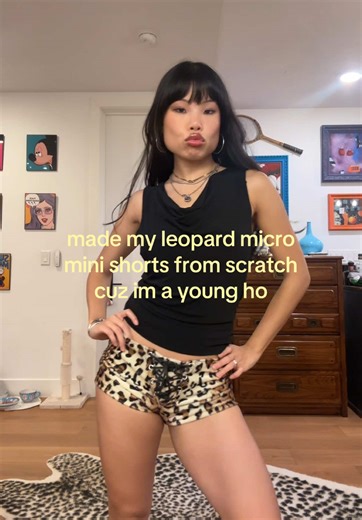 i dont wanna buy leopard micro mini shorts so i made them from scratch cuz im a #youngho ❤️ posting a sewing tutorial (ish) in the next vid follow for more sewing content