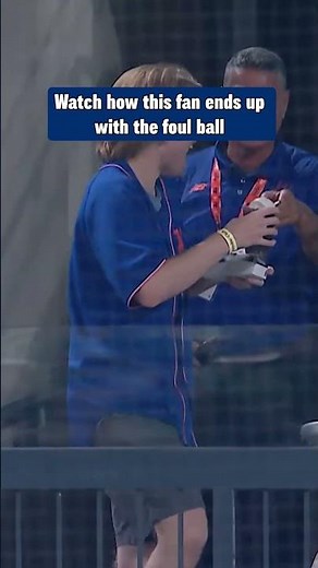 Dude went down for soda and a hot dog and managed to catch a baseball on the way back 😭