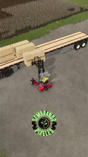 Cargando muchos palets con la carretilla elevadora palfinger en farming simulator 25 #ls25 #fs25