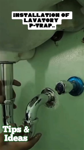How to install Lavatory P-trap 😊👍👌#construction #plumbing #plumbingtips #diy #tips #ideas #howto