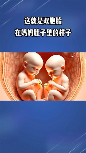 这就是双胞胎在妈妈肚子里的样子