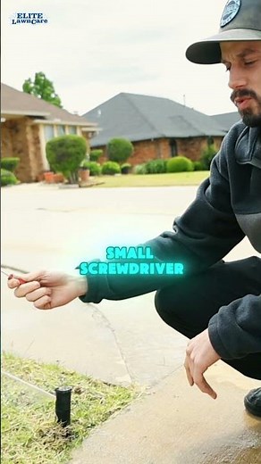How to adjust a sprinkler head 👀 #lawncare #maintenance #diy #yard #sprinkler #irrigation # #shorts