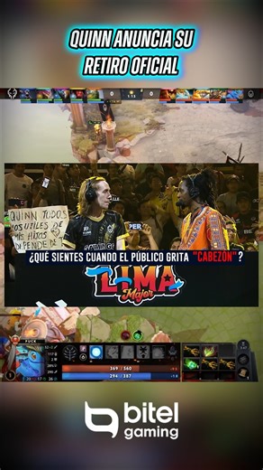 🚪Hoy se retira Quinn.. del Dota 2 profesional 🥺 #dota2 #quinn #retiro #noticiadotera #ccnc | Bitel Gaming