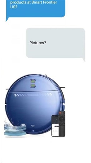 Robot Vacuum Cleaner and Mop Combo with App Wifi and Remote Control Robotic Vacuums, Blue