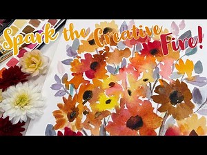 How to Paint Easy Fall Flowers in Watercolor PLUS a Morning Warmup with 365 Days of Art in Nature