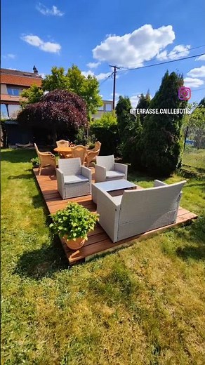 Une terrasse en bois facilement, à déplacer ou vous voulez