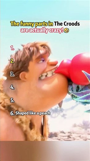 The funny parts in The Croods are actually crazy!🤣#TheCroods#TheCroods2#funny