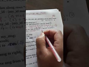 HPC 015 All to All Broadcast on Mesh Algorithm