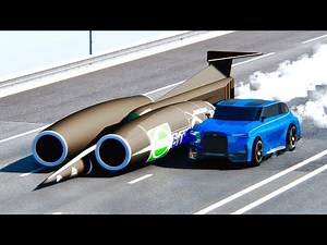 Bugatti SUV Spartacus Concept vs Thrust SSC at Drag Race 20 KM