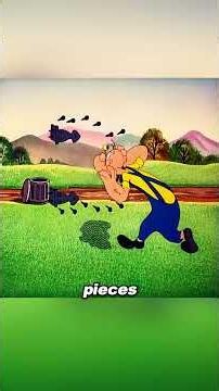 Popeye tossed a pile of bricks into the air. #foryou #cartoon #animation #anime
