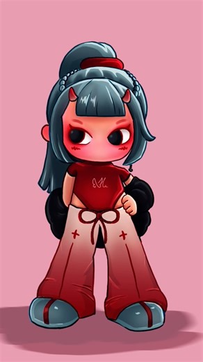 Day 46 | Kawaii Chibi Dragon Girl Drawing 🐉✨ | Cute Anime Coloring Study💗 | 100 Days Challenge