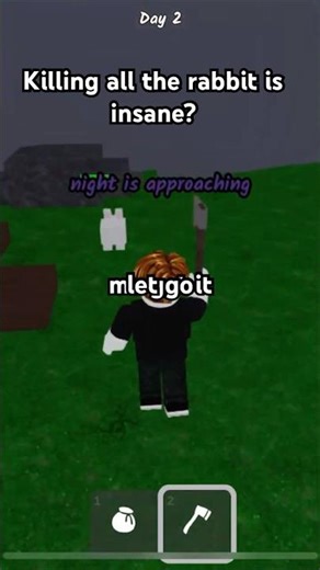 Sorry little rabbit…survival comes first. 99 nights in the forest #roblox #shortsfeed #youtubeshorts