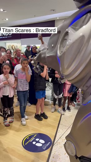 31K views · 502 reactions | Titan Scares | Bradford | Kirkgate Shopping Centre. #fyp #fy #viral #bgt #foryou #robots #ai #titantherobot #brutus #titanrobot | Titan the Robot | Facebook