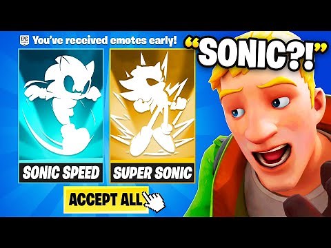 Trolling With SONIC Emotes in Fortnite! (Unreleased)