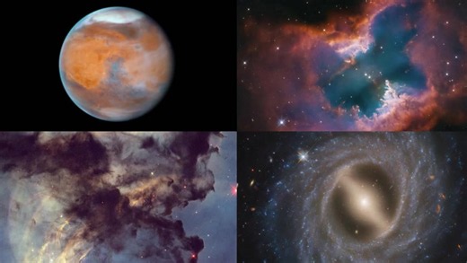 Mars and beyond captured by Hubble for the telescope's 35th anniversary