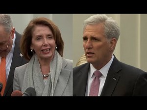 Congressional leaders speak to reporters after meeting with Trump on border security