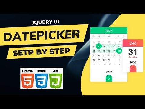 How to add datepicker by using jQuery and HTML | Add Datepicker to Input Field using jQuery UI