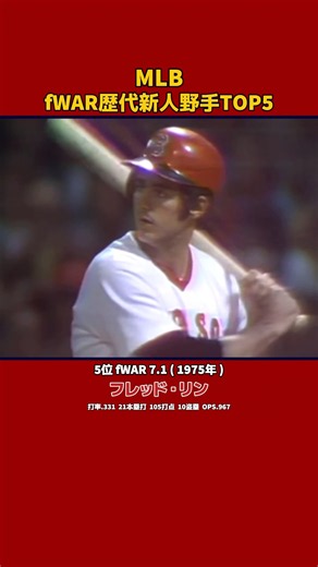 【MLB】fWAR歴代新人野手TOP5