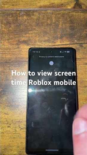 How to view screen time Roblox mobile