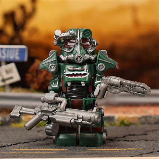 Custom T-45 Power Armor (hot Rod Shark) Minifigure Armor Kit, Fallout Shelter, Weapons Helmet - Etsy
