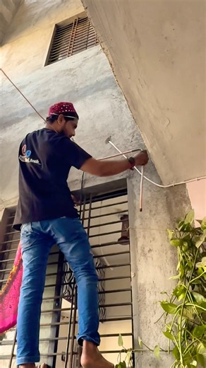 Ac copper pipe bend do o bend ik sath spring bend #copperpipe #raj_tech #ytshorts #foryou #amravati