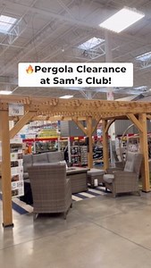 🔥If you’ve been eyeing this pergola for your yard, you’ll want to run to Sam’s Club! This 14x10 pergola is beautifully made and features power outlets! It’s on clearance now for $799, which is $200 off the regular price. In-store clearance only, and it may vary by location. #samsclub #samsclubfinds #pergola | Sam’s Club Lovers