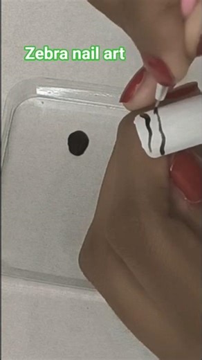 Zebra nail art || to practice #video #nailart #nails #naildesign #nailinspo #nailtech #simplenails